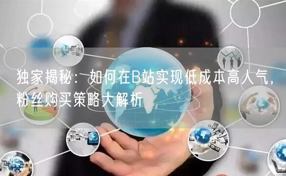 独家揭秘：如何在B站实现低成本高人气，粉丝购买策略大解析