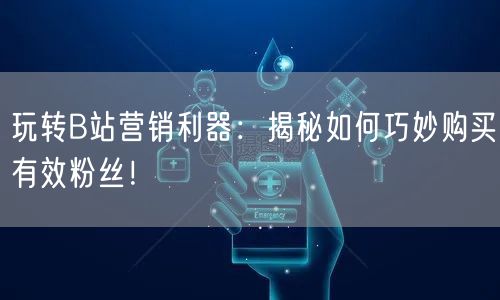 玩转B站营销利器：揭秘如何巧妙购买有效粉丝！