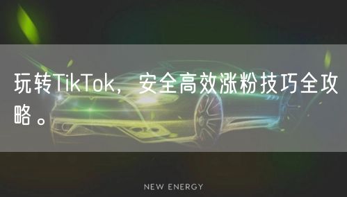 玩转TikTok，安全高效涨粉技巧全攻略。