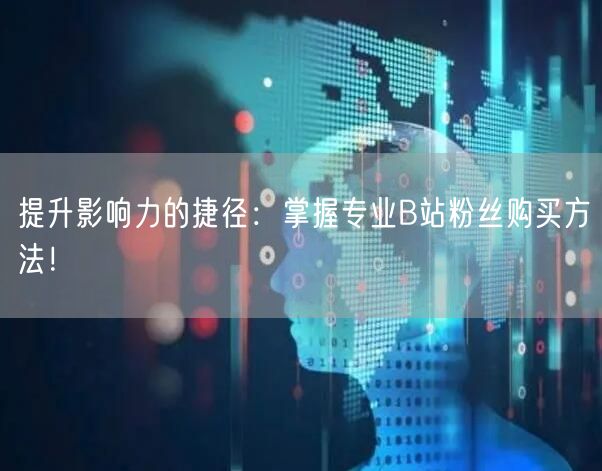 提升影响力的捷径：掌握专业B站粉丝购买方法！