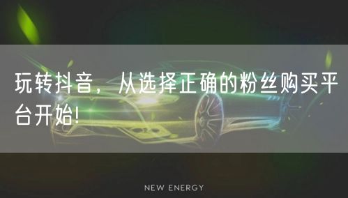 玩转抖音，从选择正确的粉丝购买平台开始!