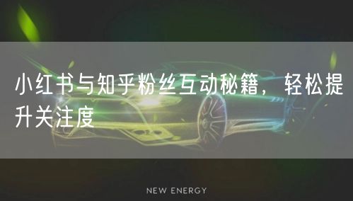小红书与知乎粉丝互动秘籍，轻松提升关注度