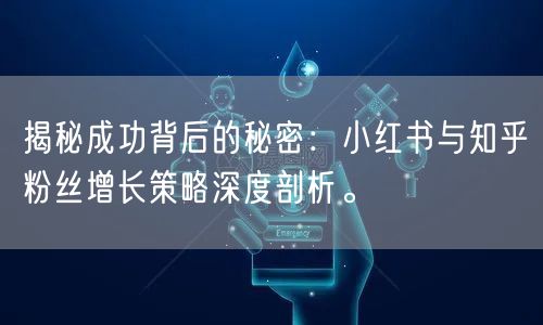 揭秘成功背后的秘密：小红书与知乎粉丝增长策略深度剖析。