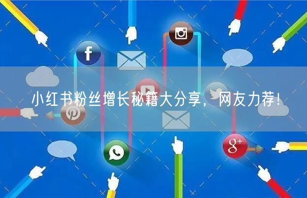 小红书粉丝增长秘籍大分享，网友力荐！