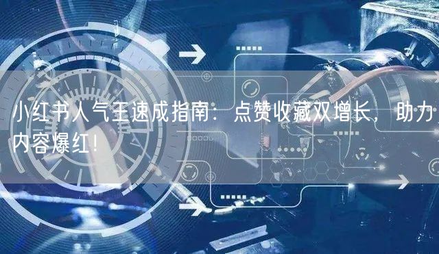 小红书人气王速成指南：点赞收藏双增长，助力内容爆红！