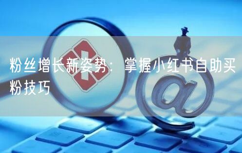 粉丝增长新姿势：掌握小红书自助买粉技巧