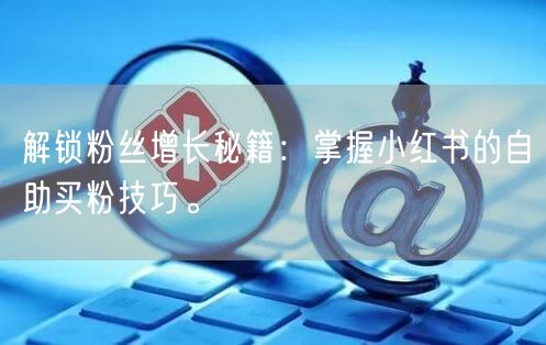 解锁粉丝增长秘籍：掌握小红书的自助买粉技巧。