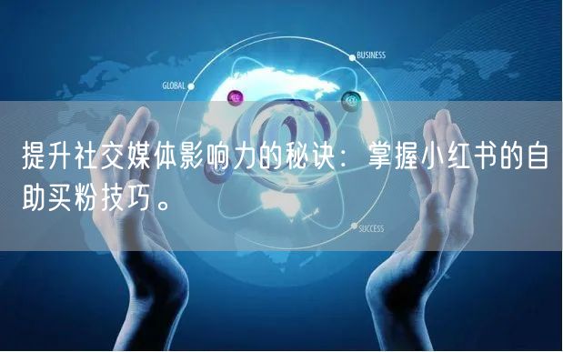 提升社交媒体影响力的秘诀：掌握小红书的自助买粉技巧。