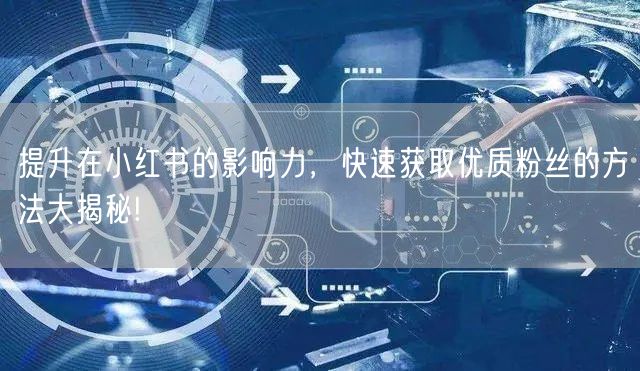 提升在小红书的影响力，快速获取优质粉丝的方法大揭秘!