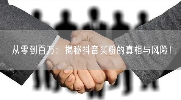 从零到百万：揭秘抖音买粉的真相与风险！